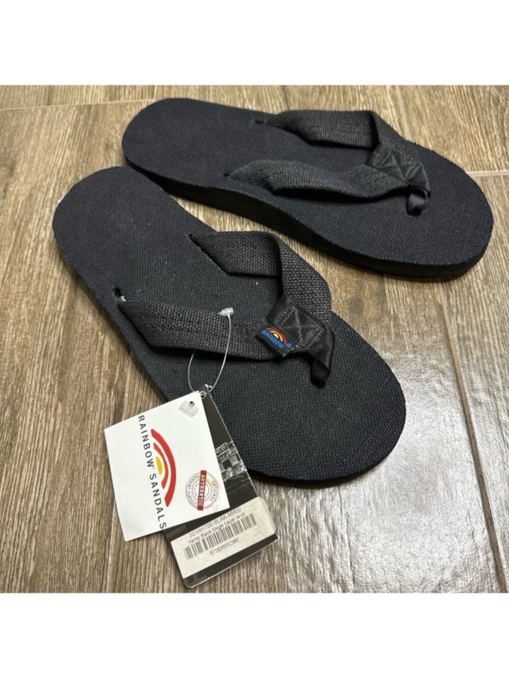 NWT Rainbow Sandals Double Layer Hemp Strap Men's 8.5/9.5